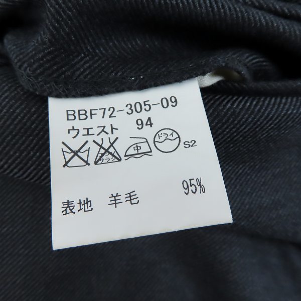 実際に弊社で買取させて頂いたBURBERRY LONDON/バーバリーロンドン スーツ ダブル ウール グレー系 無地 2P AB8の画像 7枚目