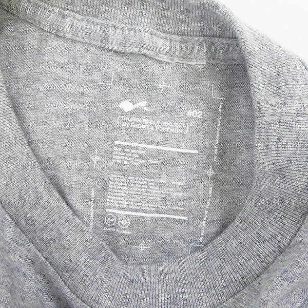 実際に弊社で買取させて頂いたPOKEMON/ポケモン×FRAGMENT DESIGN/フラグメントデザイン プリント 半袖 カットソー/Tシャツ グレー Size：Mの画像 2枚目