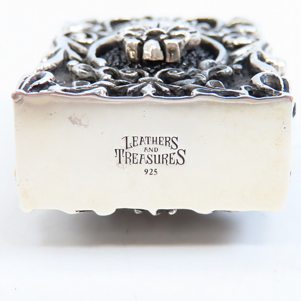 実際に弊社で買取させて頂いた【ギャラ付き】LEATHERS AND TREASURES/レザーズ＆トレジャーズ キングクラウンクレストジッポーライター/ガーネットの画像 4枚目