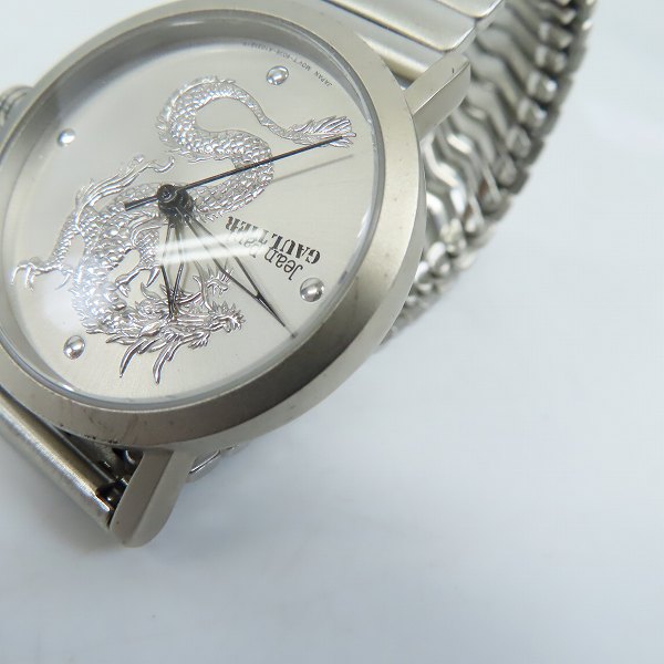 実際に弊社で買取させて頂いたJean Paul GAULTIER/ジャンポールゴルチエ クオーツ腕時計 6038-A04722 GN-4【動作未確認】の画像 4枚目