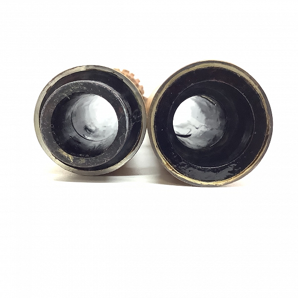 実際に弊社で買取させて頂いた尺八 在銘 州鳳 琴古流 歌口銀巻き 銀三線藤巻 全長58.5cm 和楽器【難あり】の画像 9枚目