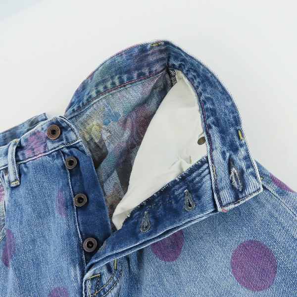 実際に弊社で買取させて頂いたHYSTERICS/ヒステリックス DESTROY ALL MONSTERS 水玉 ジーンズ/デニムパンツ/XSの画像 5枚目