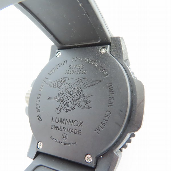 実際に弊社で買取させて頂いたLUMINOX/ルミノックス NAVY SEALS/ネイビーシールズ 黒/白 腕時計 3050/3950【動作未確認】の画像 3枚目