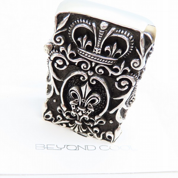 実際に弊社で買取させて頂いた【ギャラ付き】LEATHERS AND TREASURES/レザーズ＆トレジャーズ キングクラウンクレストジッポーライター/ガーネット