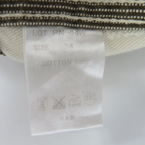 実際に弊社で買取させて頂いたTHE FLAT HEAD/フラットヘッド ピンヒッコリーペインターパンツ PN-04W 34の画像 3枚目