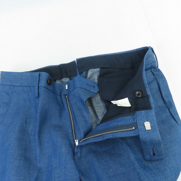 実際に弊社で買取させて頂いたTOMORROWLAND/トゥモローランド 日本製/リネン混 タックスラックスパンツ 750021/48の画像 4枚目
