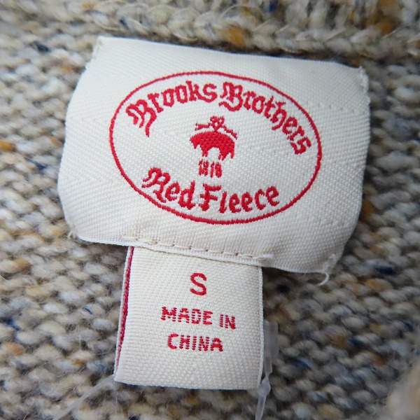 実際に弊社で買取させて頂いた【未使用】BROOKS BROTHERS/ブルックスブラザーズ  ウール/ナイロンブレンド ドネガル ショールカラーカーディガン/Sの画像 2枚目