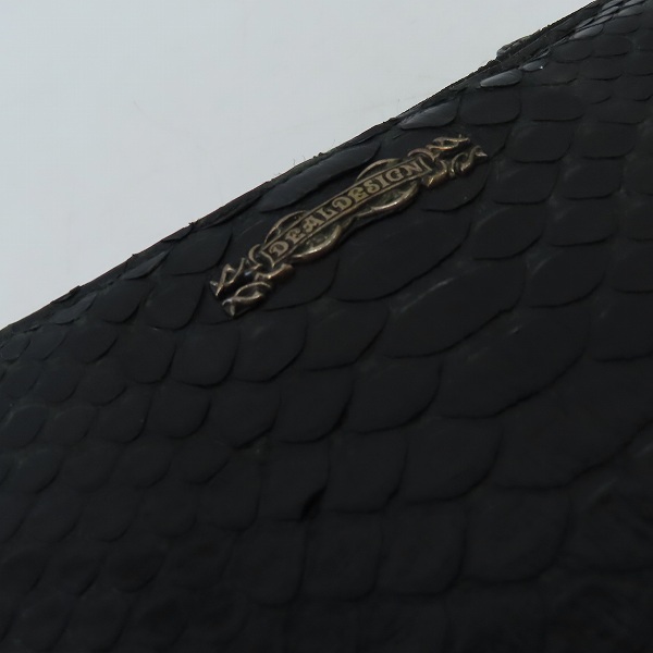 実際に弊社で買取させて頂いたDEAL DESIGN/ディールデザイン ラウンドジップ ウォレット パイソンレザーの画像 6枚目