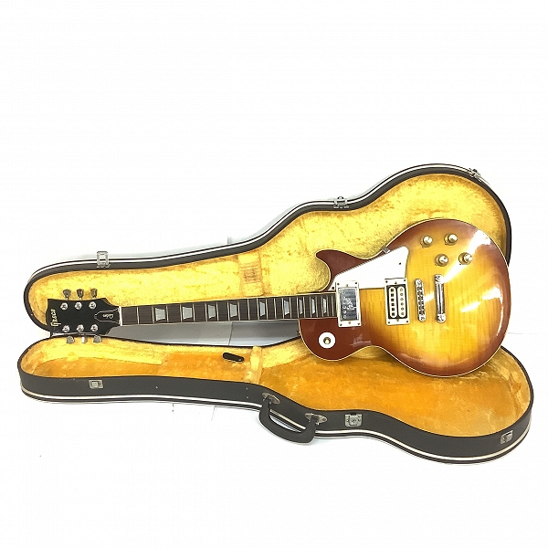 実際に弊社で買取させて頂いた★Greco/グレコ Custom レスポールタイプ エレキギター グネコロゴ ハードケース付き【弦無し/難あり】