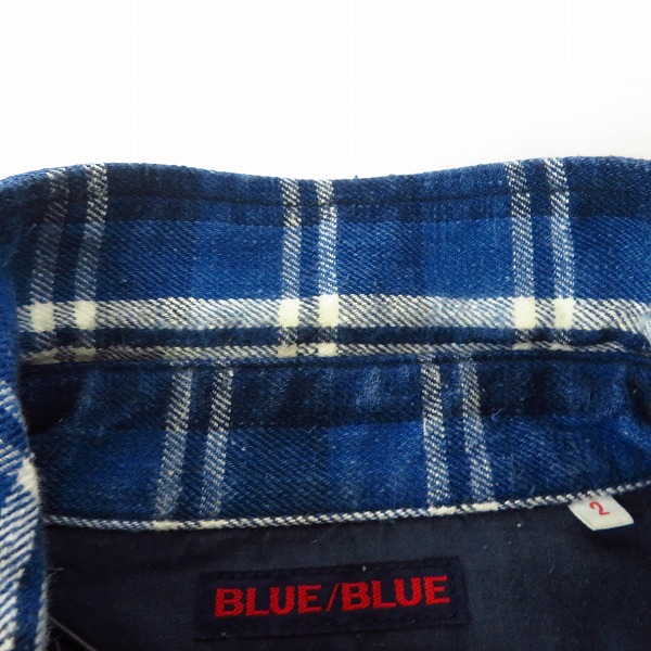 実際に弊社で買取させて頂いたBLUE BLUE/ブルーブルー 製品染め インディゴ ウエスタンシャツ/2/3 2点セットの画像 6枚目