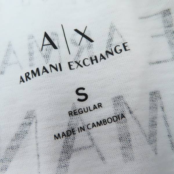 実際に弊社で買取させて頂いたARMANI EXCHANGE/アルマーニエクスチェンジ 総ロゴ 半袖Tシャツ/S 2点セットの画像 2枚目