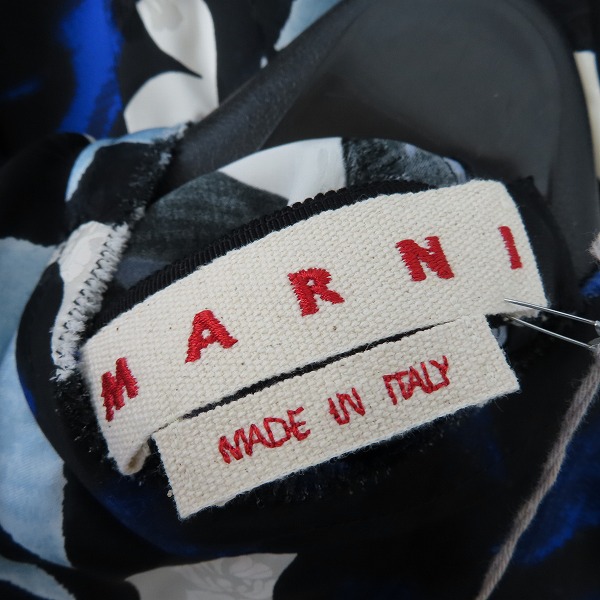 実際に弊社で買取させて頂いたMarni/マルニ floral-print ruffle-hem midi dress/フローラルプリントラッフルヘムミディドレス  ABMA0560H0TV761/38の画像 2枚目