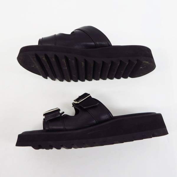 実際に弊社で買取させて頂いたHARE/ハレ シャークソール レザーサンダル ブラック/Mの画像 3枚目
