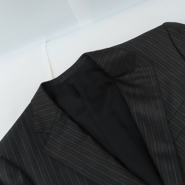 実際に弊社で買取させて頂いたBURBERRY LONDON/バーバリーロンドン シングル スーツ 2B ウール グレー系 ストライプ 2P BB5の画像 5枚目