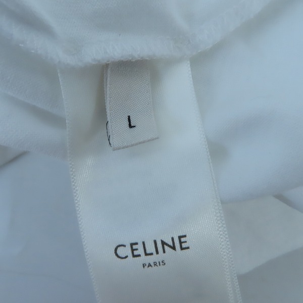 実際に弊社で買取させて頂いたCELINE/セリーヌ ロゴ スタッズ付き プリントルーズTシャツ/Lの画像 3枚目