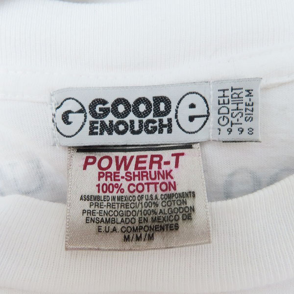 実際に弊社で買取させて頂いたGOOD ENOUGH/グッドイナフ 90s 初期 g プリントS/STee/Mの画像 2枚目