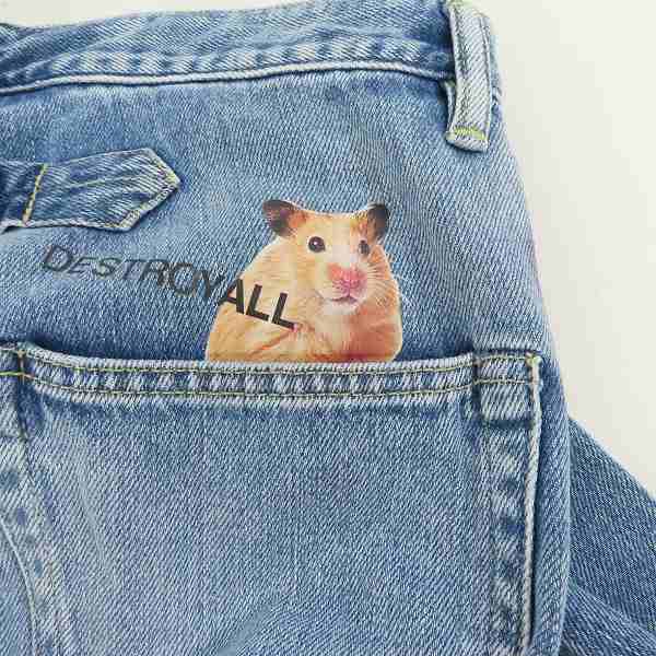 実際に弊社で買取させて頂いたHYSTERICS/ヒステリックス DESTROY ALL MONSTERS 水玉 ジーンズ/デニムパンツ/XSの画像 7枚目