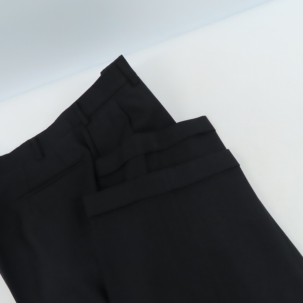 実際に弊社で買取させて頂いたBURBERRYS/バーバリーズ スーツ ダブル ウール ブラック系 無地 2P AB7の画像 9枚目