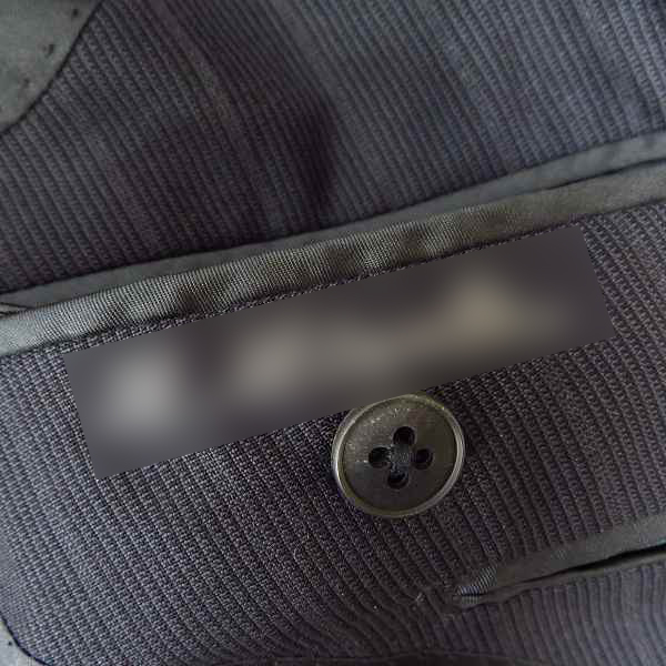 実際に弊社で買取させて頂いたBURBERRYS/バーバリーズ ウール ストライプ ブラック×ダークグレー ダブル スーツ AB7の画像 3枚目