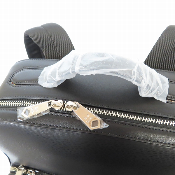 実際に弊社で買取させて頂いた【未使用】Paul Smith/ポールスミス マルチストライプハンドル レザーリュックサック/バックパック PSN904の画像 7枚目