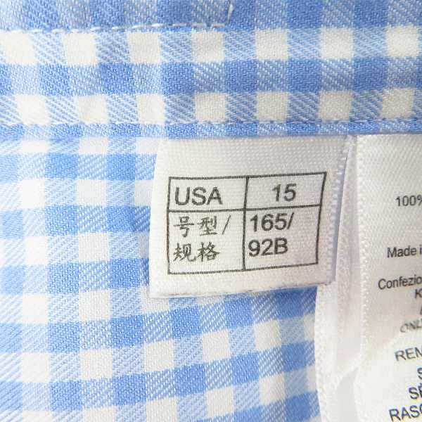 実際に弊社で買取させて頂いたBROOKS BROTHERS/ブルックスブラザー チェック ボタンダウンシャツ/US15の画像 3枚目