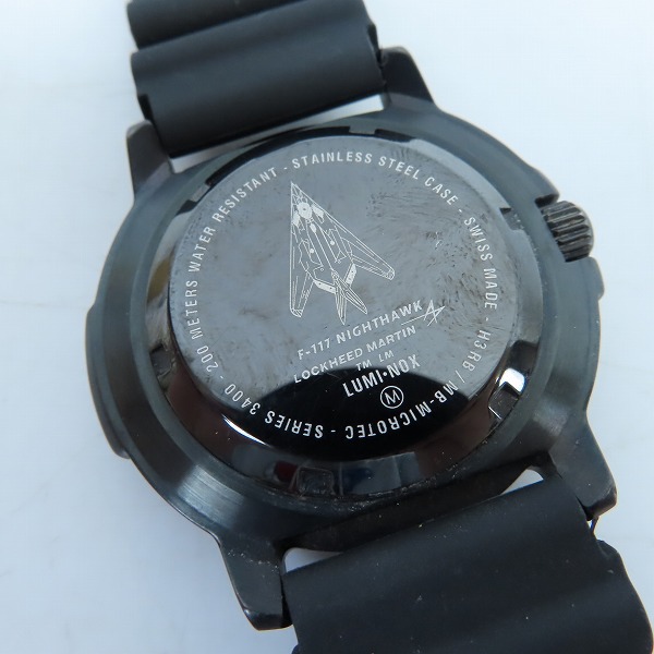 実際に弊社で買取させて頂いたLUMINOX /ルミノックス NIGHTHAWK/ナイトホーク F-117 3400-200の画像 3枚目
