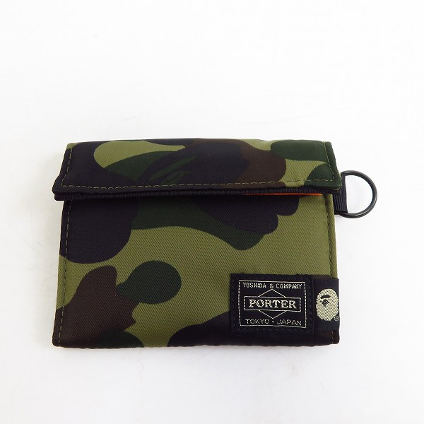 A BATHING APE×PORTER/アベイシングエイプ×ポーター 二つ折り財布 1st 