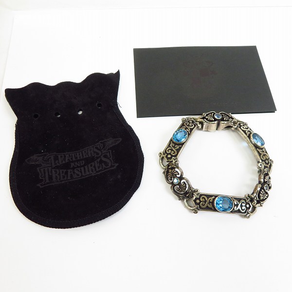 実際に弊社で買取させて頂いた【ギャラ付き】Leathers and Treasures/レザーズ＆トレジャーズ ケルティックヴァイン 3ブルートパーズ ブレスレットの画像 6枚目