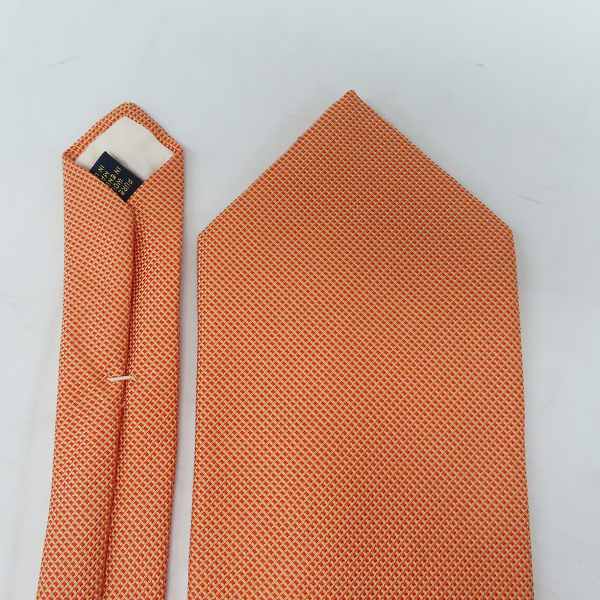 実際に弊社で買取させて頂いたBrooks Brothers/ブルックスブラザーズ シルク生地 ネクタイ アメリカ製 オレンジの画像 1枚目