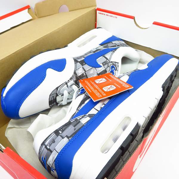 実際に弊社で買取させて頂いた【未使用】NIKE×atmos/ナイキ×アトモス AIR MAX 1 PRNT/ エアマックス1 プリント 'WE LOVE NIKE' AQ0927-100 27.0cmの画像 6枚目