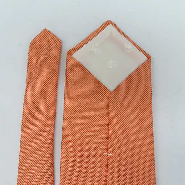 実際に弊社で買取させて頂いたBrooks Brothers/ブルックスブラザーズ シルク生地 ネクタイ アメリカ製 オレンジの画像 2枚目