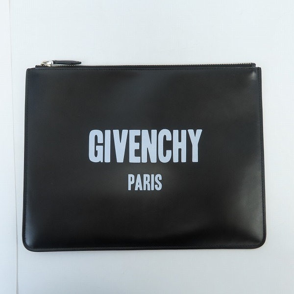 実際に弊社で買取させて頂いたGIVENCHY/ジバンシィ ロゴプリント クラッチバッグ ブラック/黒