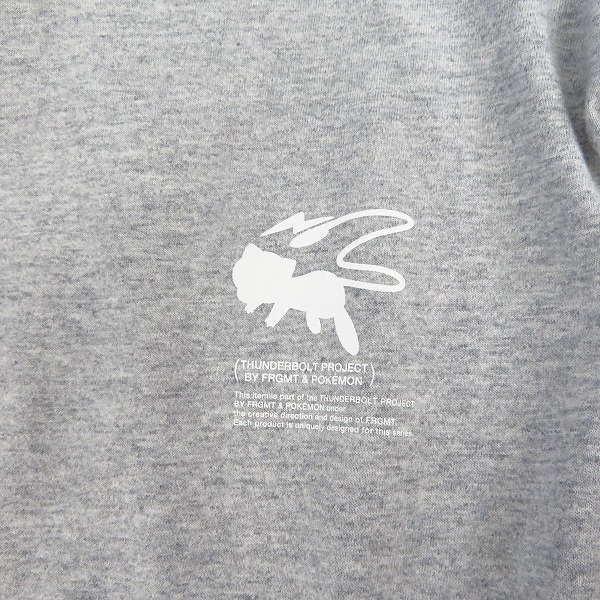 実際に弊社で買取させて頂いたPOKEMON/ポケモン×FRAGMENT DESIGN/フラグメントデザイン プリント 半袖 カットソー/Tシャツ グレー Size：Mの画像 6枚目