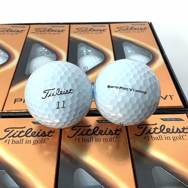 実際に弊社で買取させて頂いた【未使用】Titleist/タイトリスト PRO V1 2021年モデル ホワイト ゴルフボール 2ダースの画像 1枚目