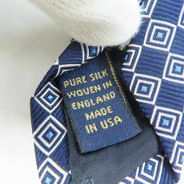 実際に弊社で買取させて頂いたBrooks Brothers/ブルックスブラザーズ シルク生地 ネクタイ アメリカ製 ネイビーの画像 4枚目
