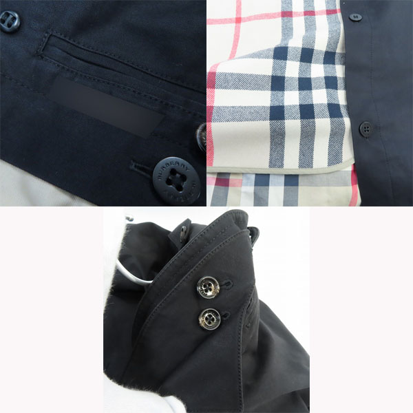 実際に弊社で買取させて頂いたBURBERRY LONDON/バーバリーロンドン ライナー付き トレンチコート ブラック ネーム入り/LLの画像 8枚目