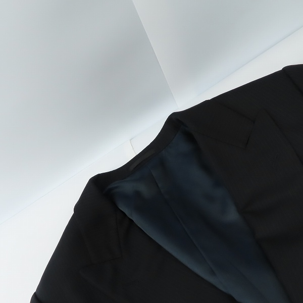 実際に弊社で買取させて頂いたBURBERRY LONDON/バーバリーロンドン スーツ ダブル ウール ブラック系 シャドーストライプ 2P AB7の画像 5枚目