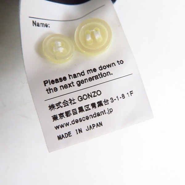 実際に弊社で買取させて頂いたDESCENDANT/ディセンダント BDシャツ ブラック/1の画像 4枚目