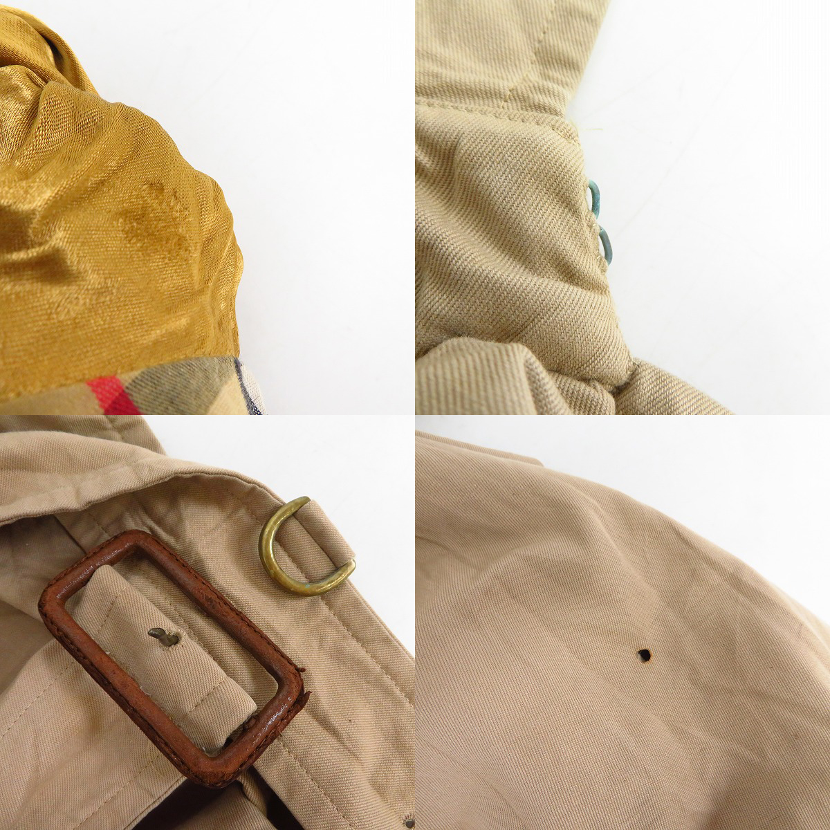 実際に弊社で買取させて頂いたBURBERRYS/バーバリー トレンチコート 裏地チェック柄の画像 5枚目