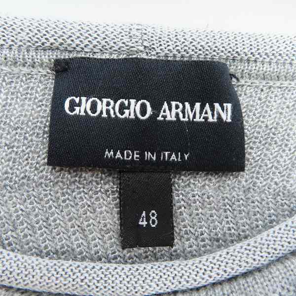 実際に弊社で買取させて頂いたGIORGIO ARMANI/ジョルジオアルマーニ カシミヤ シルク混 長袖 ニットセーター 48 の画像 2枚目