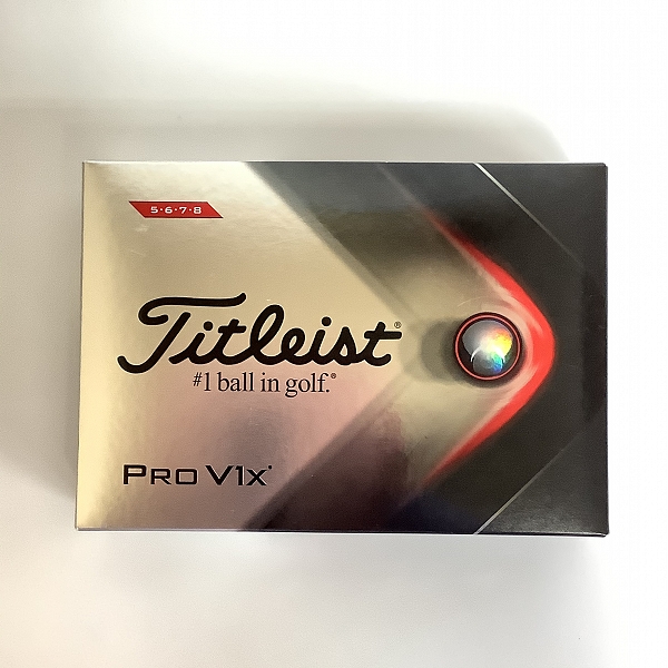 実際に弊社で買取させて頂いた【未使用】Titleist/タイトリスト PRO V1x 2021年モデル ゴルフボール 1ダースの画像 2枚目