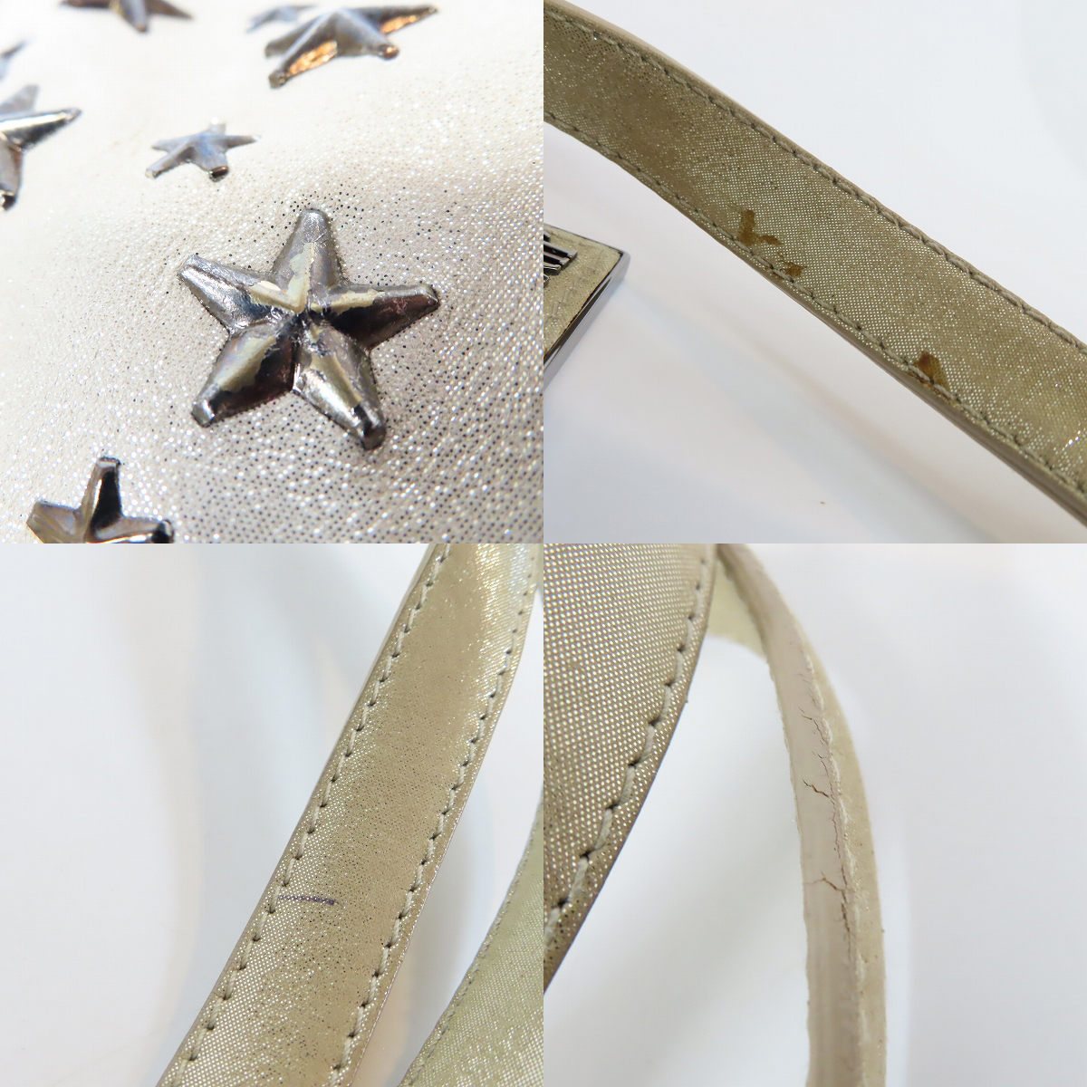 実際に弊社で買取させて頂いたJIMMY CHOO/ジミーチュウ スタースタッズ ハンドバッグの画像 6枚目