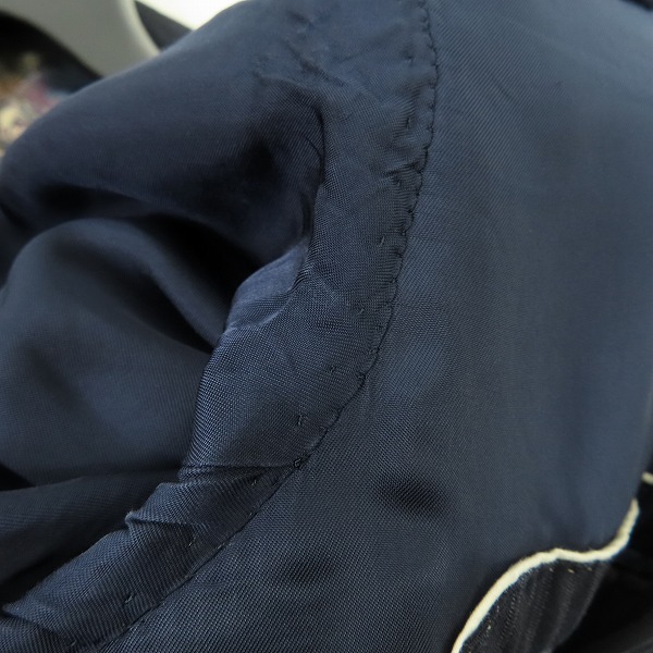 実際に弊社で買取させて頂いたPaul Smith collection/ポールスミスコレクション 裏地総柄 シルク混 ストライプ柄テーラードジャケット Lの画像 4枚目