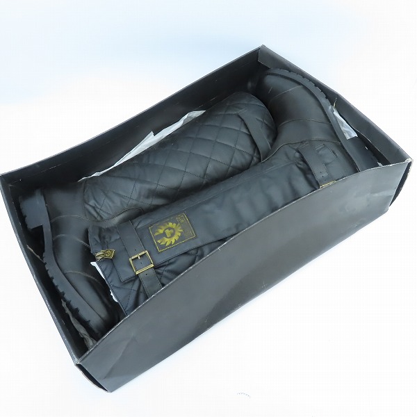 実際に弊社で買取させて頂いたBELSTAFF/ベルスタッフ GLEN VINE HIGH BOOTS/ロングブーツ レザー×ワックスコットン/42の画像 8枚目