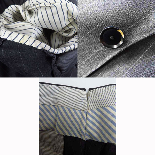 実際に弊社で買取させて頂いたTOMORROWLAND×Ermenegildo Zegna/トゥモローランド×エルメネジルドゼニア ストライプ柄 セットアップ size：44の画像 4枚目