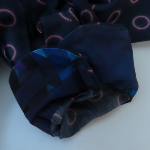 実際に弊社で買取させて頂いたPaul Smith/ポールスミス ドット柄 長袖シャツ ネイビー/Lの画像 4枚目