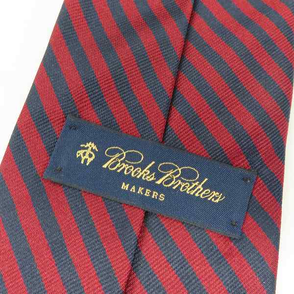 実際に弊社で買取させて頂いたBrooks Brothers/ブルックスブラザーズ シルク生地 ネクタイ アメリカ製 レッド×ネイビーの画像 3枚目