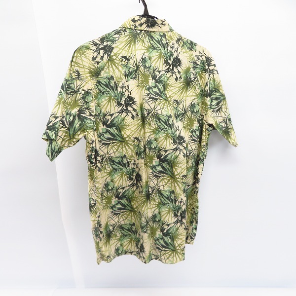 実際に弊社で買取させて頂いたBack Channel/バックチャンネル ボタニカル柄 半袖シャツ Mの画像 1枚目