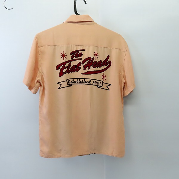 実際に弊社で買取させて頂いた【未使用】FLAT HEAD/フラットヘッド バックロゴ刺繍 半袖 ボタンシャツ F-SRO-003S/38の画像 1枚目