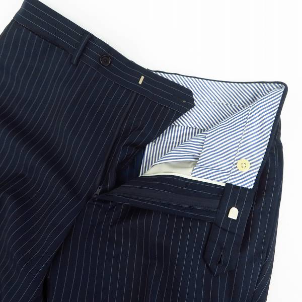 実際に弊社で買取させて頂いたTOMORROWLAND/トゥモローランド ストライプ柄 セットアップ ネイビー size：46の画像 5枚目